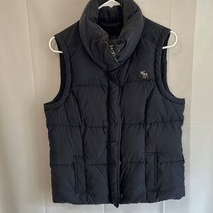 Abercrombie & Fitch Dark Blue Quilted Vest